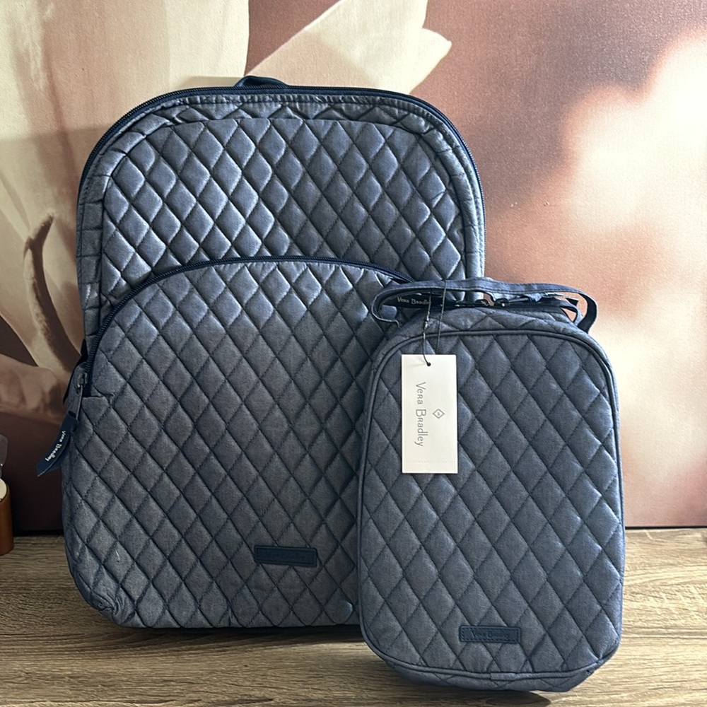 VB Essential Large Backpack SET Denim Navy NWT